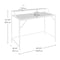 Sauder 18.5 in D X 34.49 in H, 48.74 in W X Engineered Wood, Metal, Glass 431300 - alternate 3